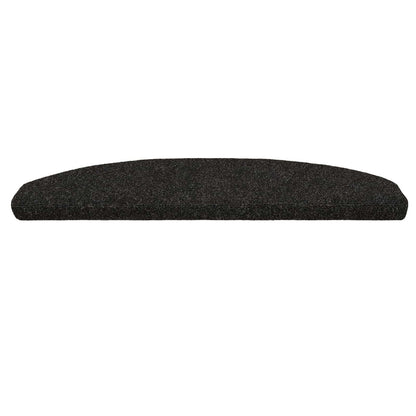Self-adhesive Stair Mats 15 pcs Black 80 x 24.5 x 3.5 cm