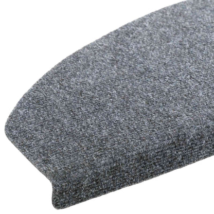 Self-adhesive Stair Mats 15 pcs Light Grey 80 x 24.5 x 3.5 cm