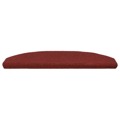 Self-adhesive Stair Mats 15 pcs Bordeaux Red 80 x 24.5 x 3.5 cm