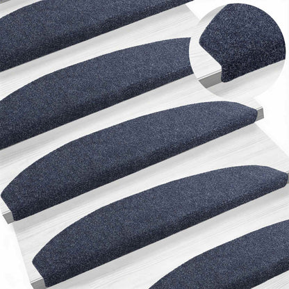 Self-adhesive Stair Mats 15 pcs Blue 80 x 24.5 x 3.5 cm