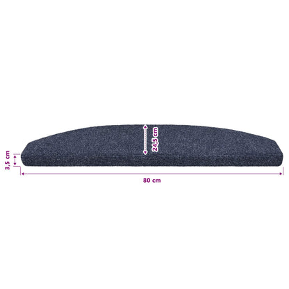 Self-adhesive Stair Mats 15 pcs Blue 80 x 24.5 x 3.5 cm