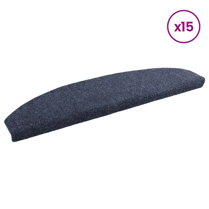 Self-adhesive Stair Mats 15 pcs Blue 80 x 24.5 x 3.5 cm
