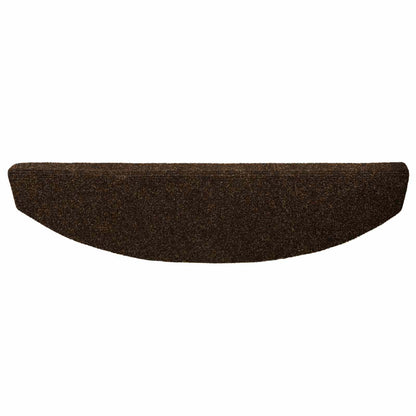 Self-adhesive Stair Mats 15 pcs Brown 80 x 24.5 x 3.5 cm