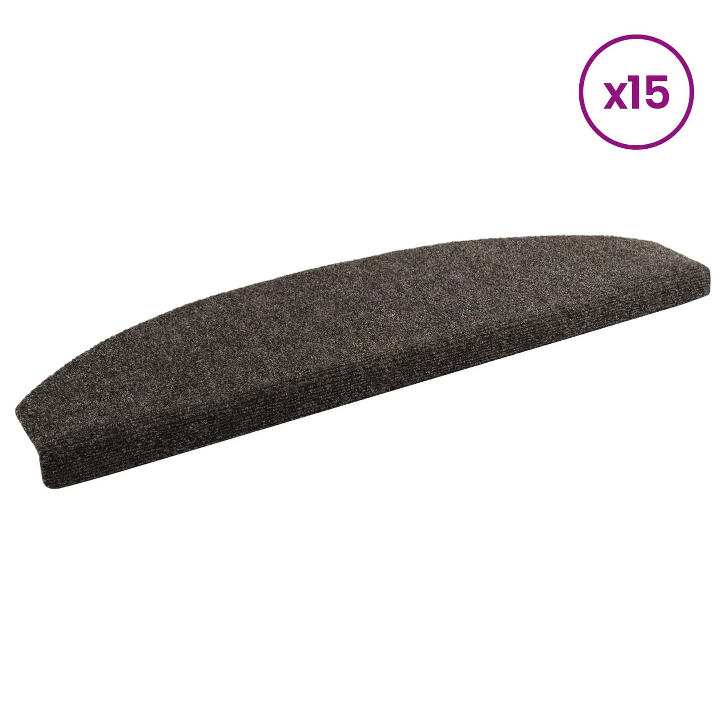 Self-adhesive Stair Mats 15 pcs Anthracite 80 x 24.5 x 3.5 cm