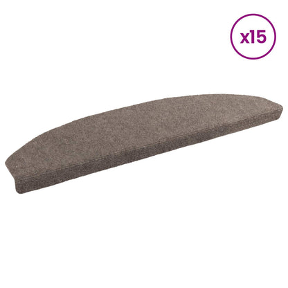 Self-adhesive Stair Mats 15 pcs Mocha 80 x 24.5 x 3.5 cm