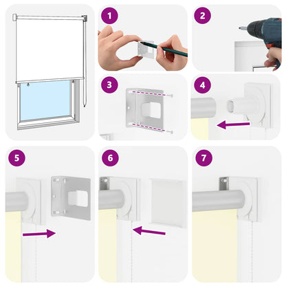 Outdoor Roller Blind UV Protection Cream 60 x 140 cm (W x H)