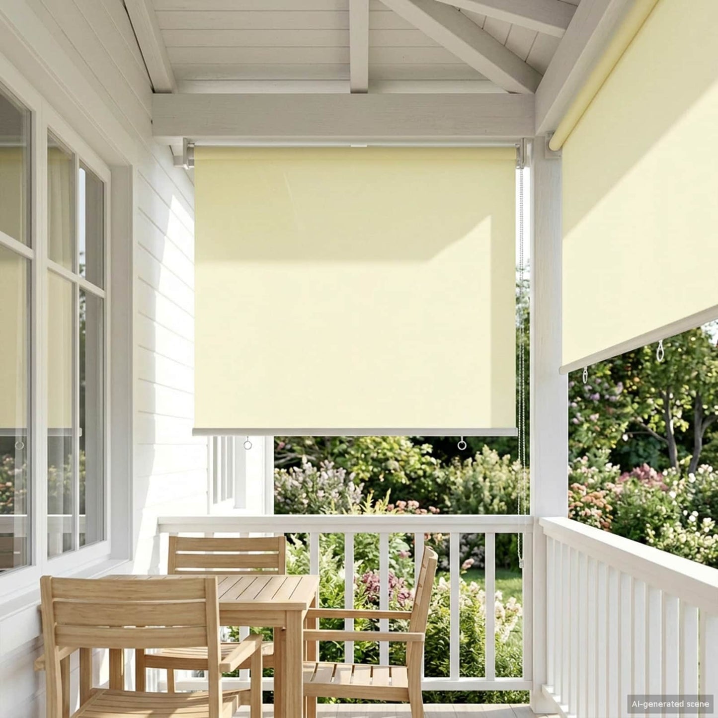Roller Blind UV Protection Cream 100 x 140 cm Polyester