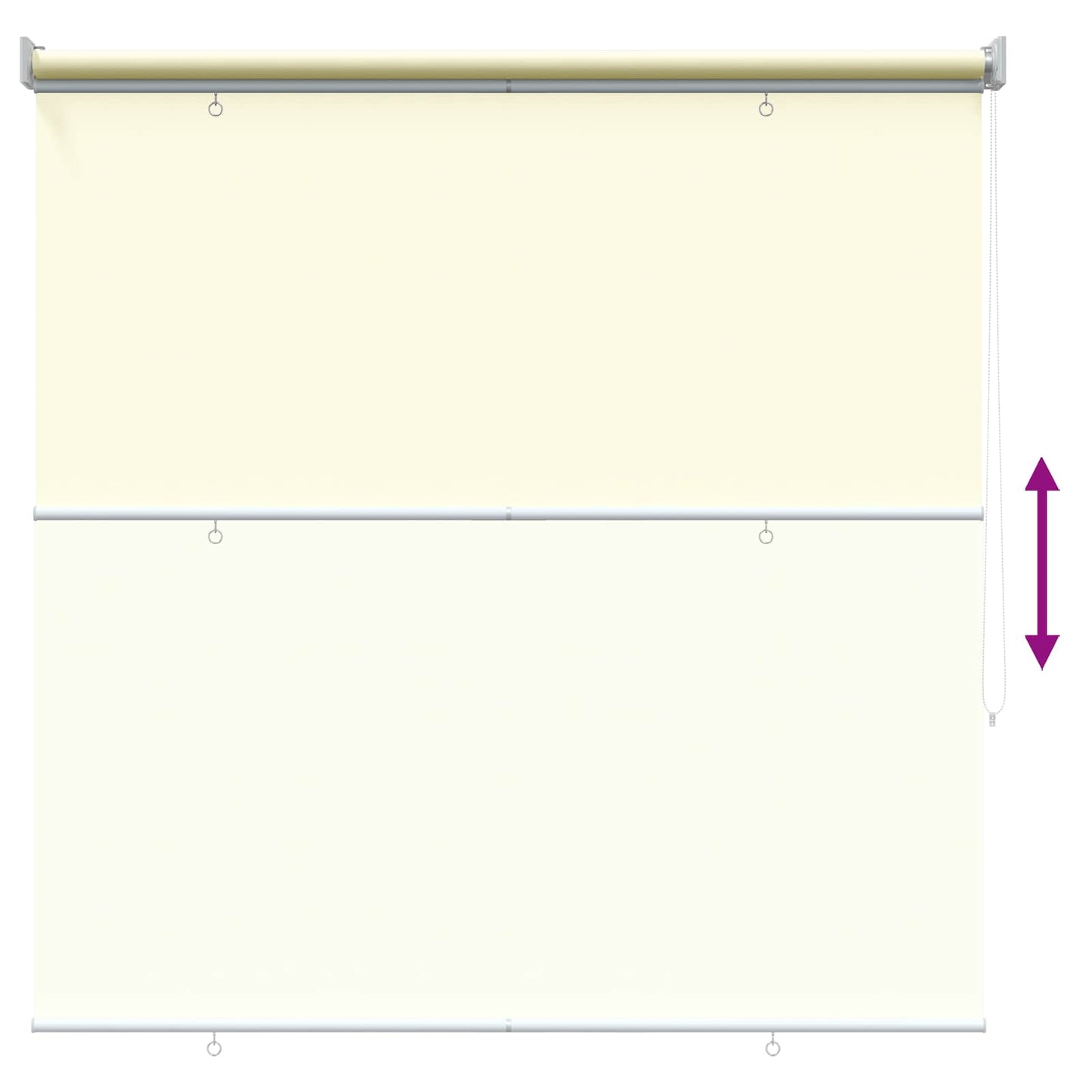 Outdoor Roller Blind UV Protection Cream 120 x 140 cm (W x H)