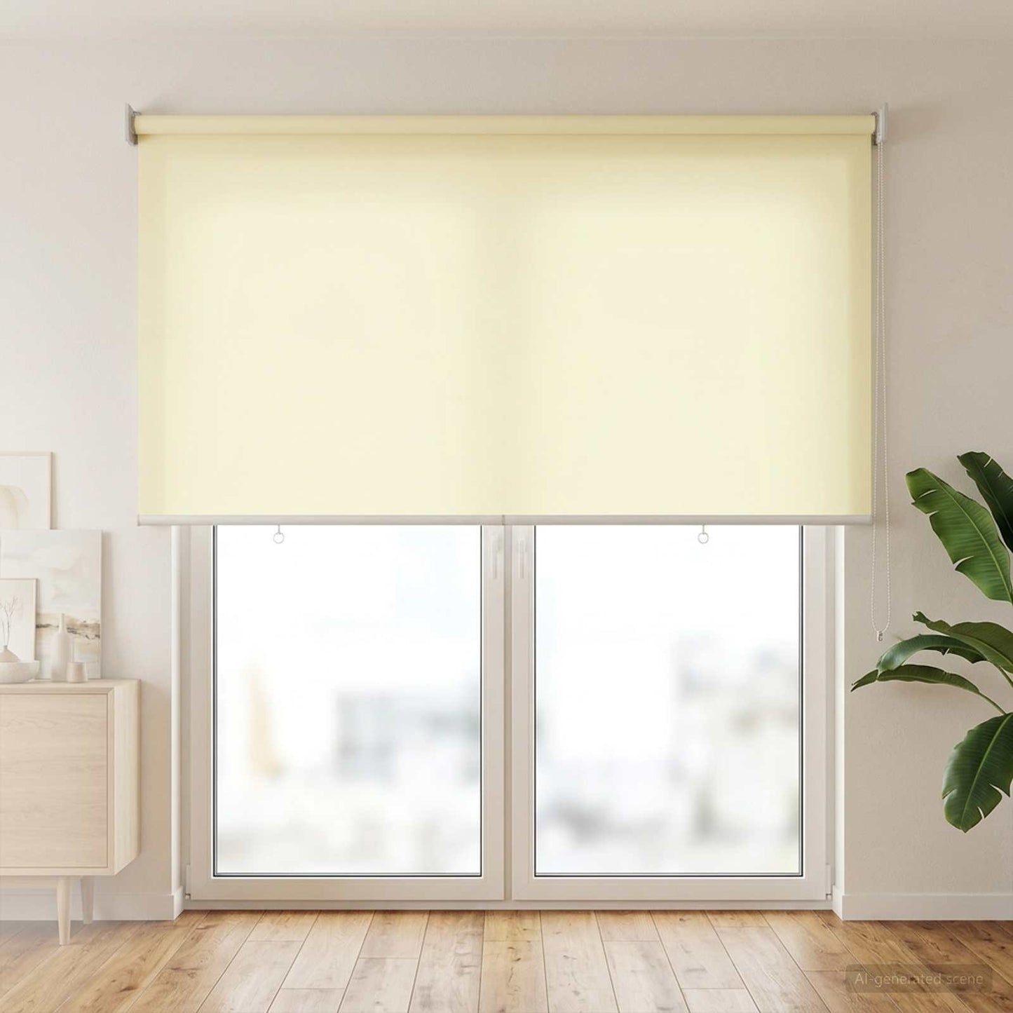 Roller Blind UV Protection Cream 100 x 230 cm Polyester