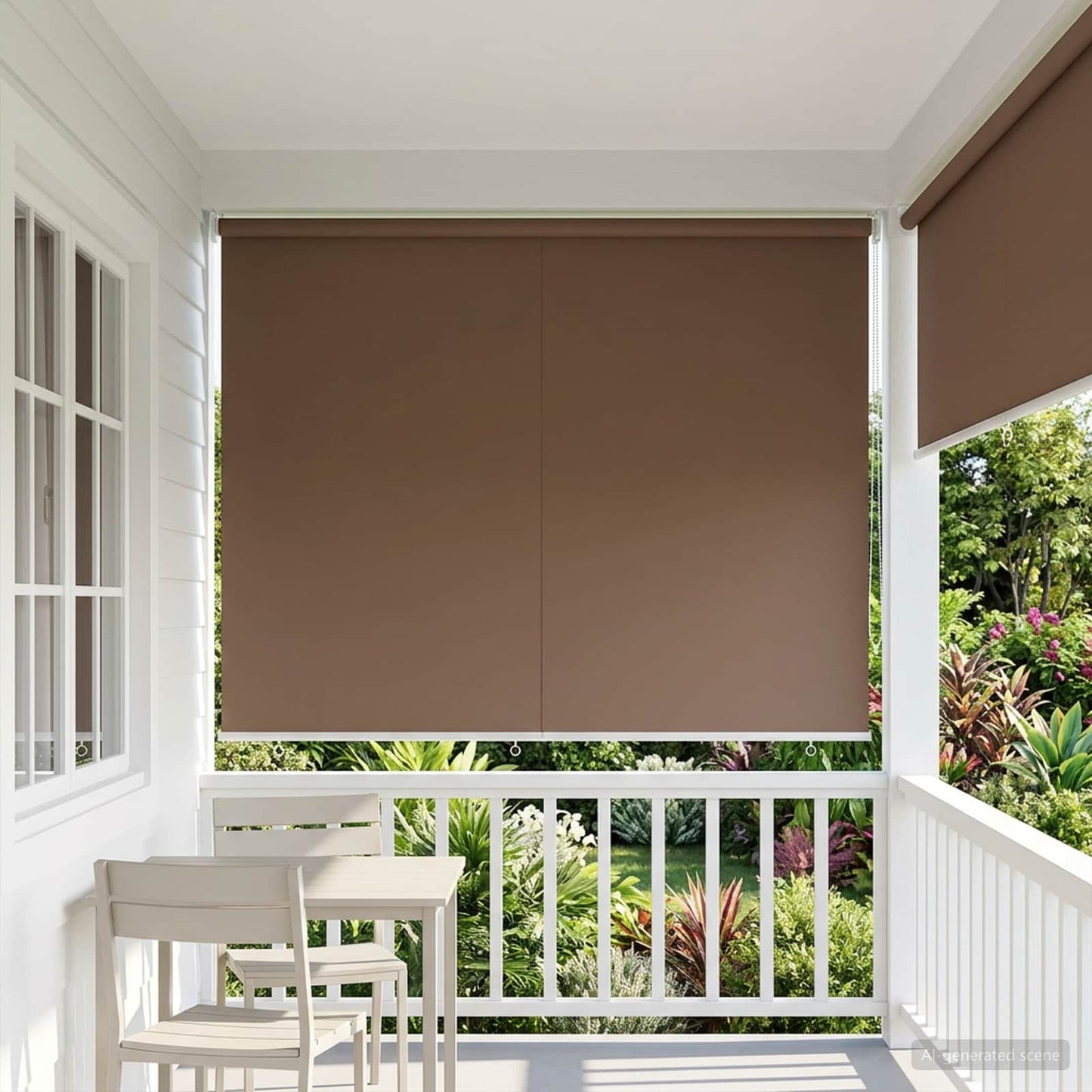 Outdoor Roller Blind UV Protection Taupe 160 x 140 cm (W x H)
