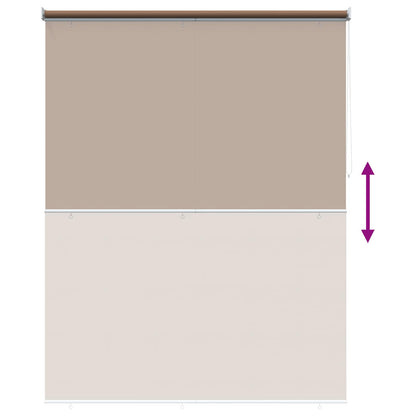 Outdoor Roller Blind UV Protection Taupe 200 x 140 cm (W x H)
