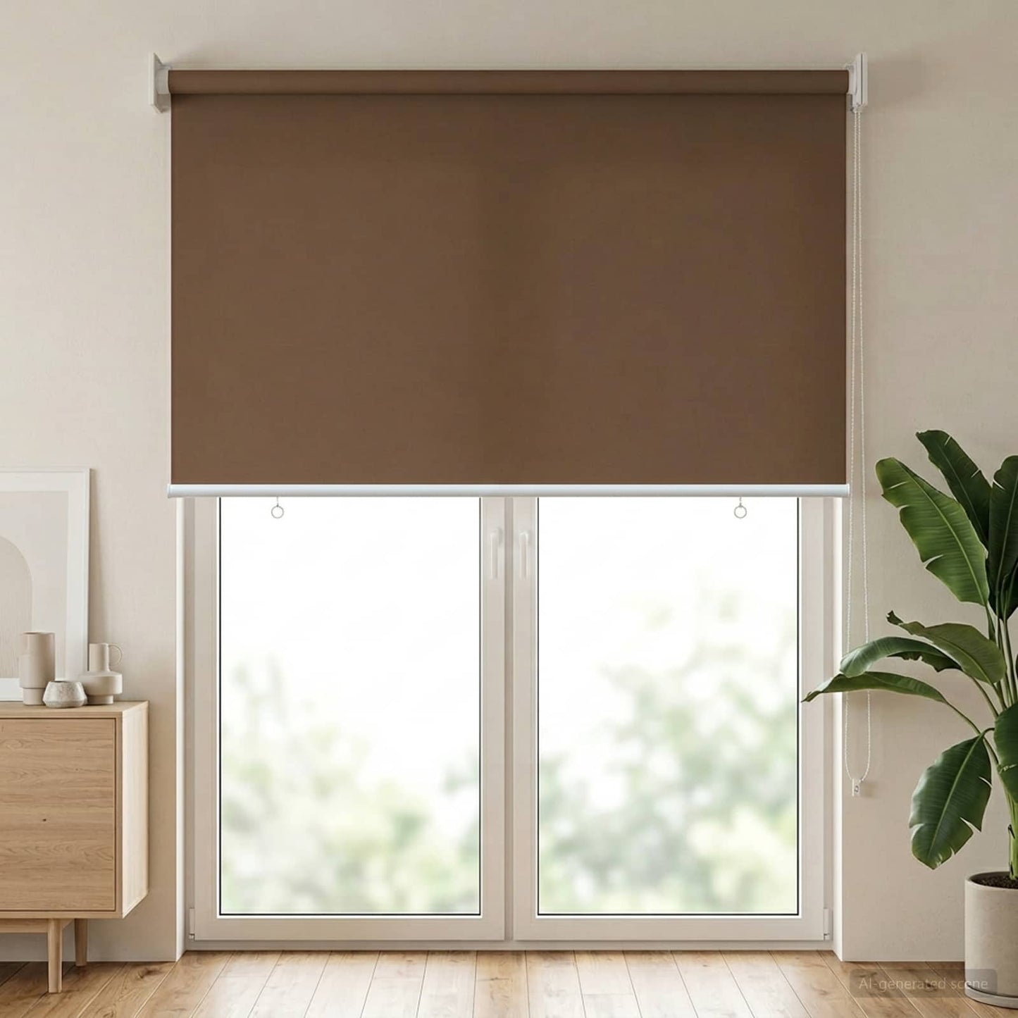 Outdoor Roller Blind UV Protection Taupe 60 x 230 cm (W x H)