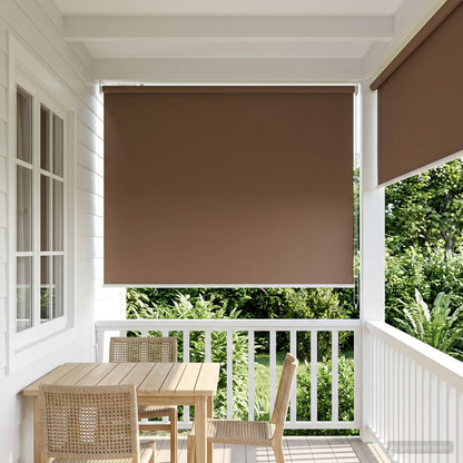 Outdoor Roller Blind UV Protection Taupe 145 x 230 cm (W x H)