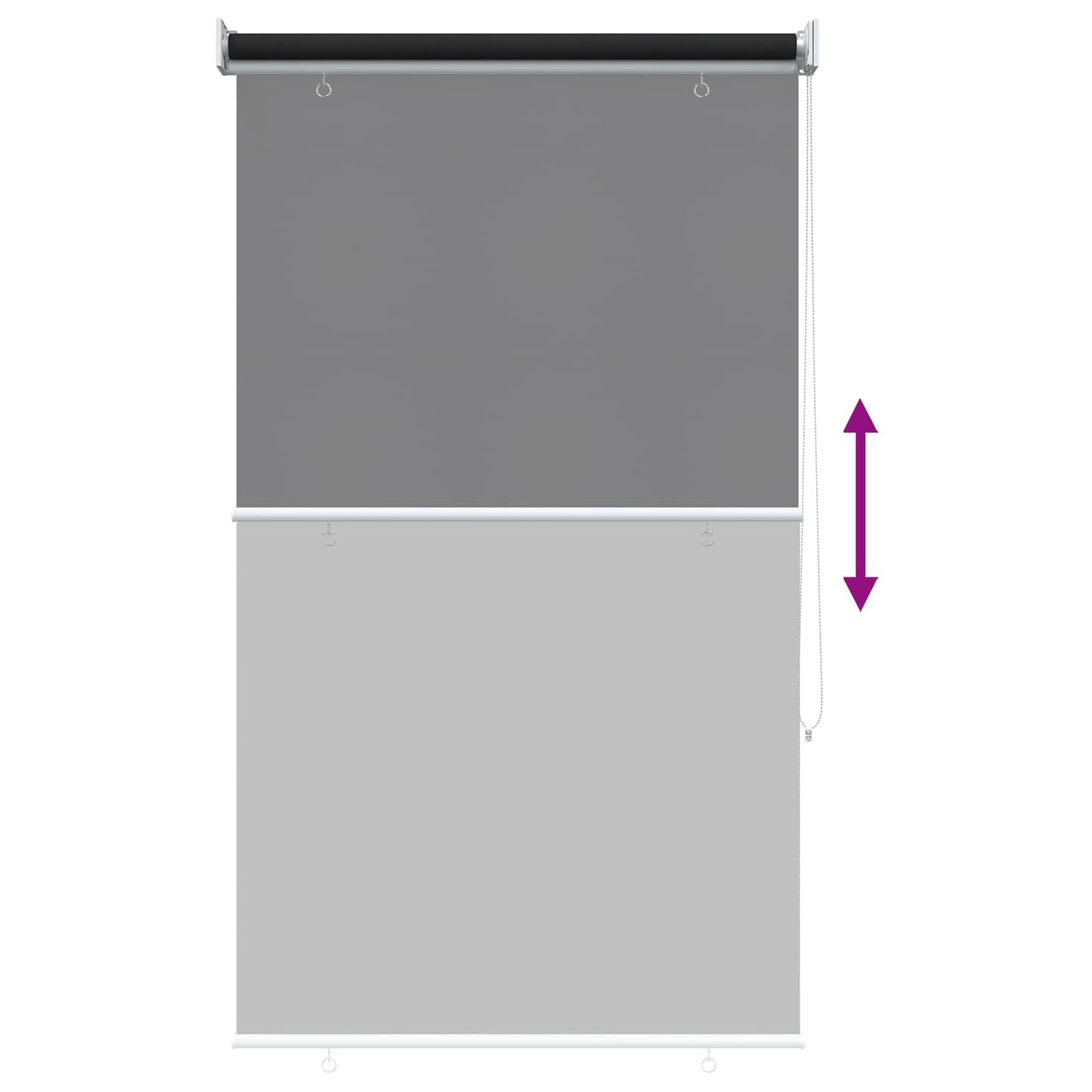 Outdoor Roller Blind UV Protection Anthracite Polyester