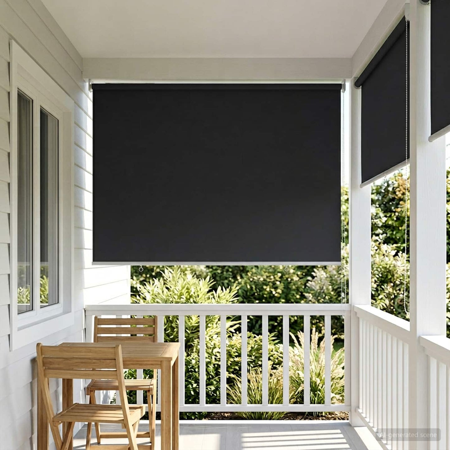 Roller Blind UV Protection Anthracite 120 x 140 cm Polyester