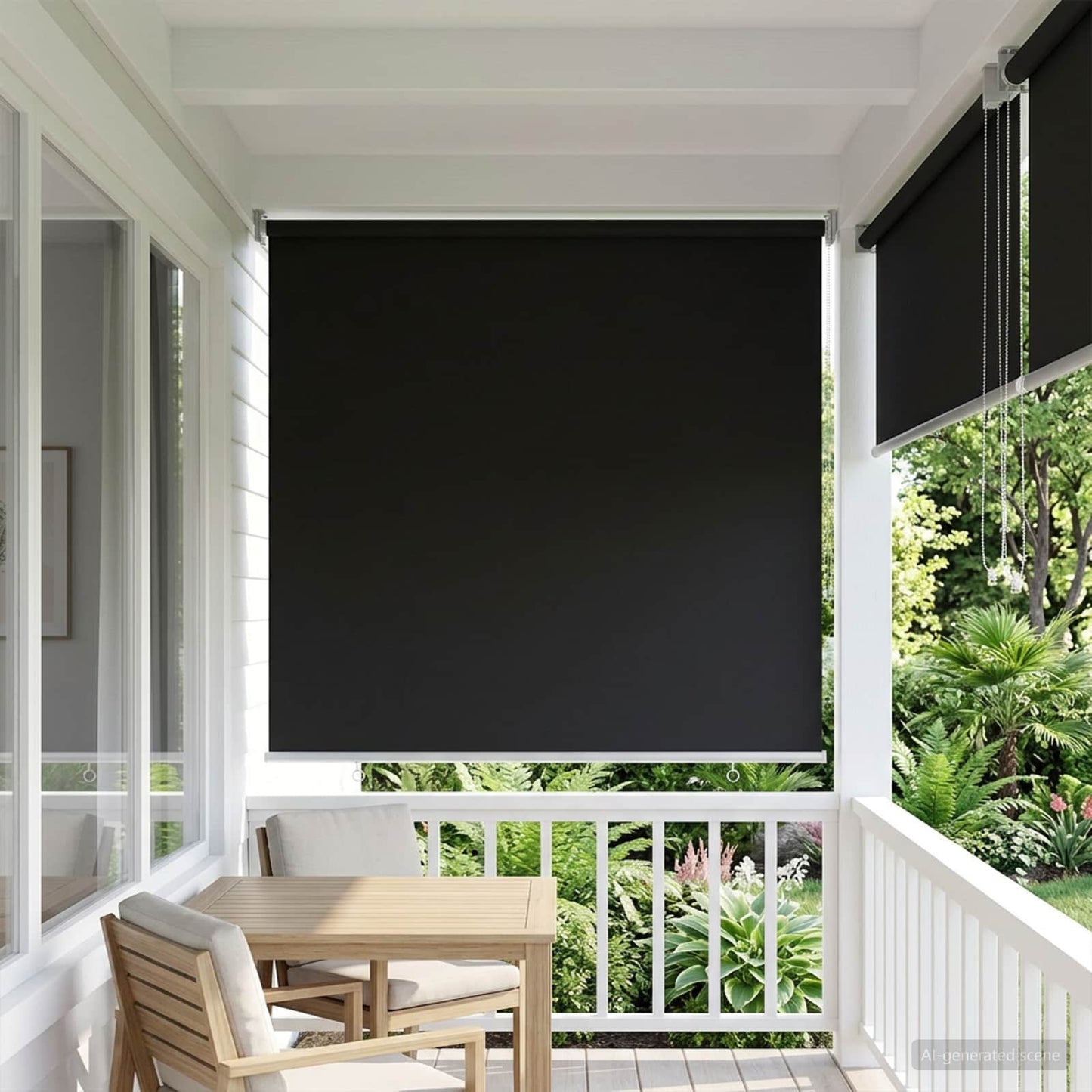 Outdoor Roller Blind UV Protection Anthracite Polyester