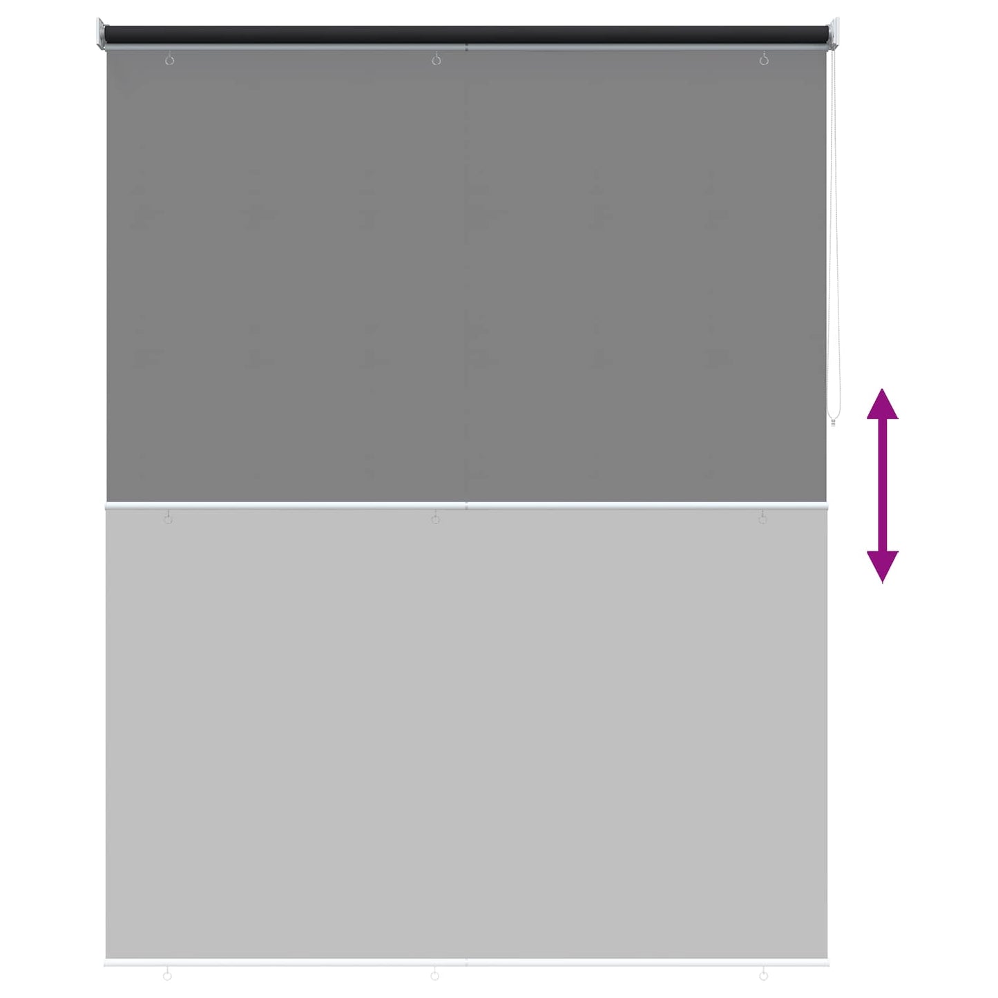 Outdoor Roller Blind UV Protection Anthracite Polyester