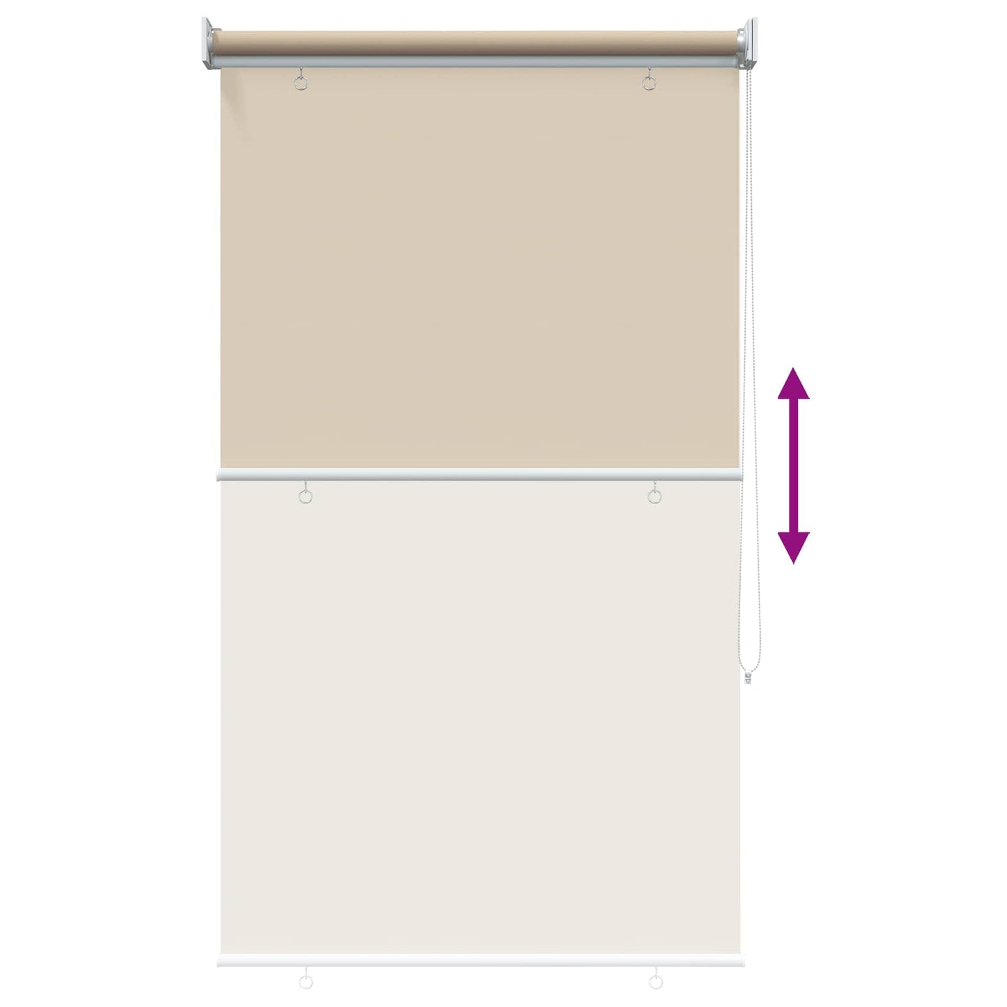 Outdoor Roller Blind UV Protection Beige 80 x 140 cm (W x H)