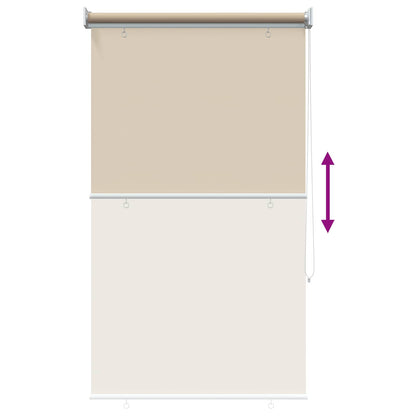 Outdoor Roller Blind UV Protection Beige 80 x 140 cm (W x H)