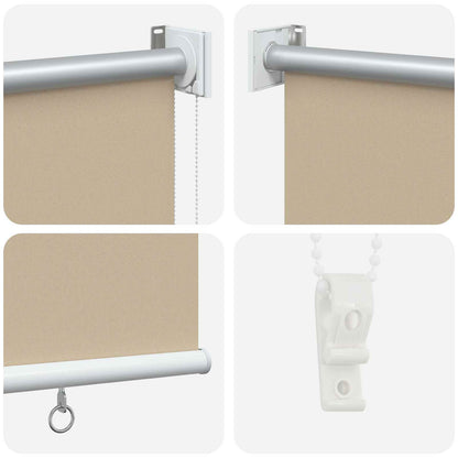 Outdoor Roller Blind UV Protection Beige 180 x 140 cm (W x H)