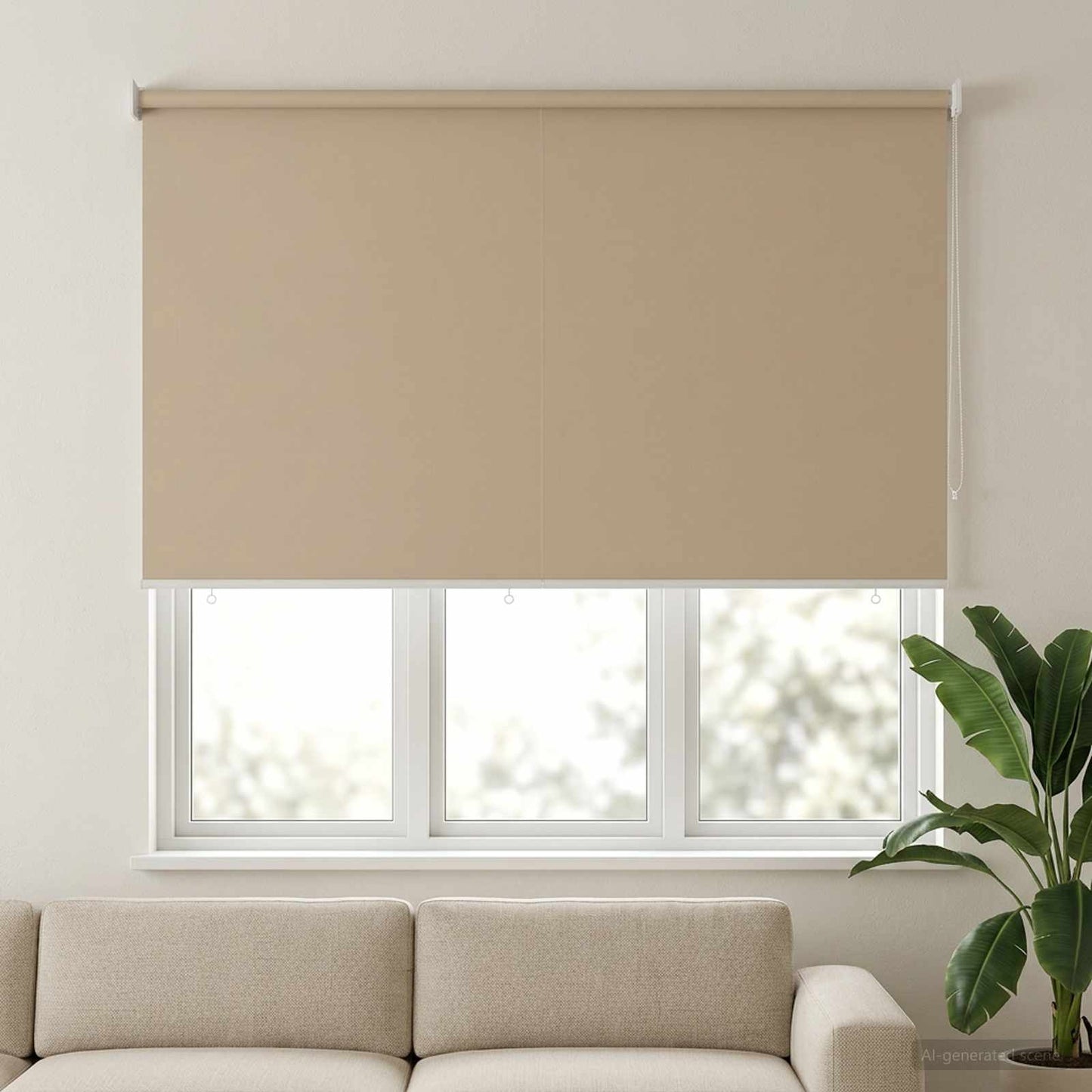 Outdoor Roller Blind UV Protection Beige 180 x 140 cm (W x H)