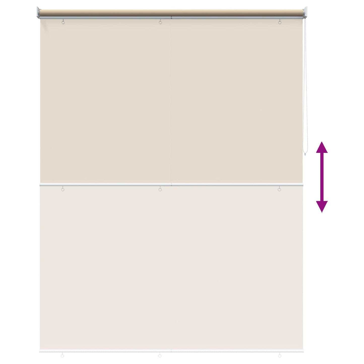 Outdoor Roller Blind UV Protection Beige 180 x 140 cm (W x H)