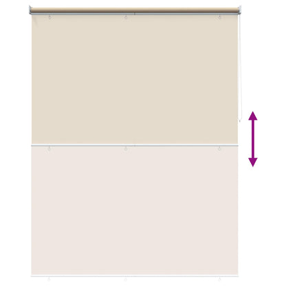 Outdoor Roller Blind UV Protection Beige 180 x 140 cm (W x H)