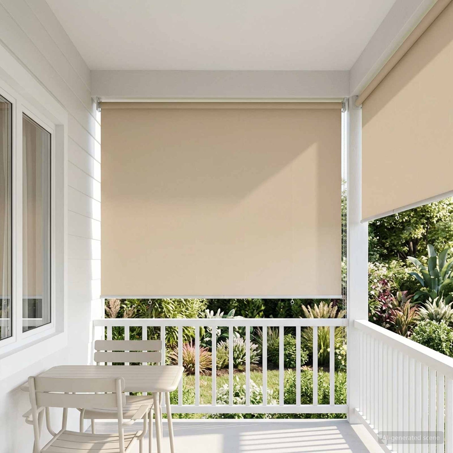 Roller Blind UV Protection Beige 120 x 230 cm Polyester