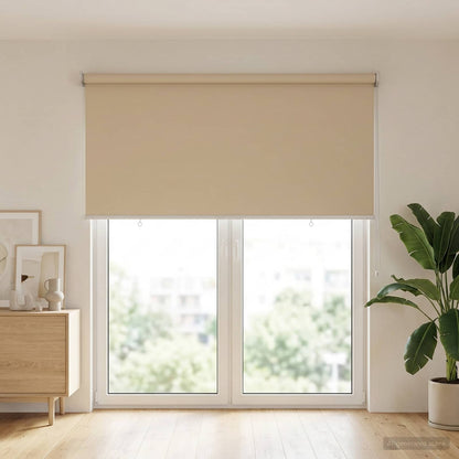 Roller Blind UV Protection Beige 120 x 230 cm Polyester