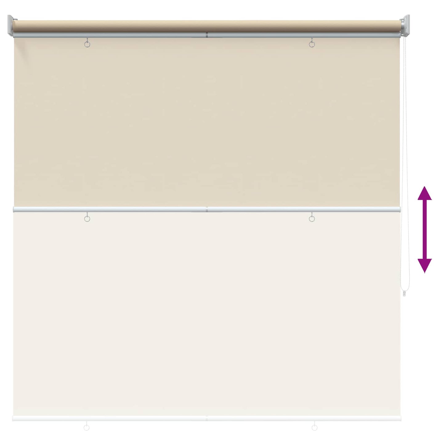 Roller Blind UV Protection Beige 120 x 230 cm Polyester