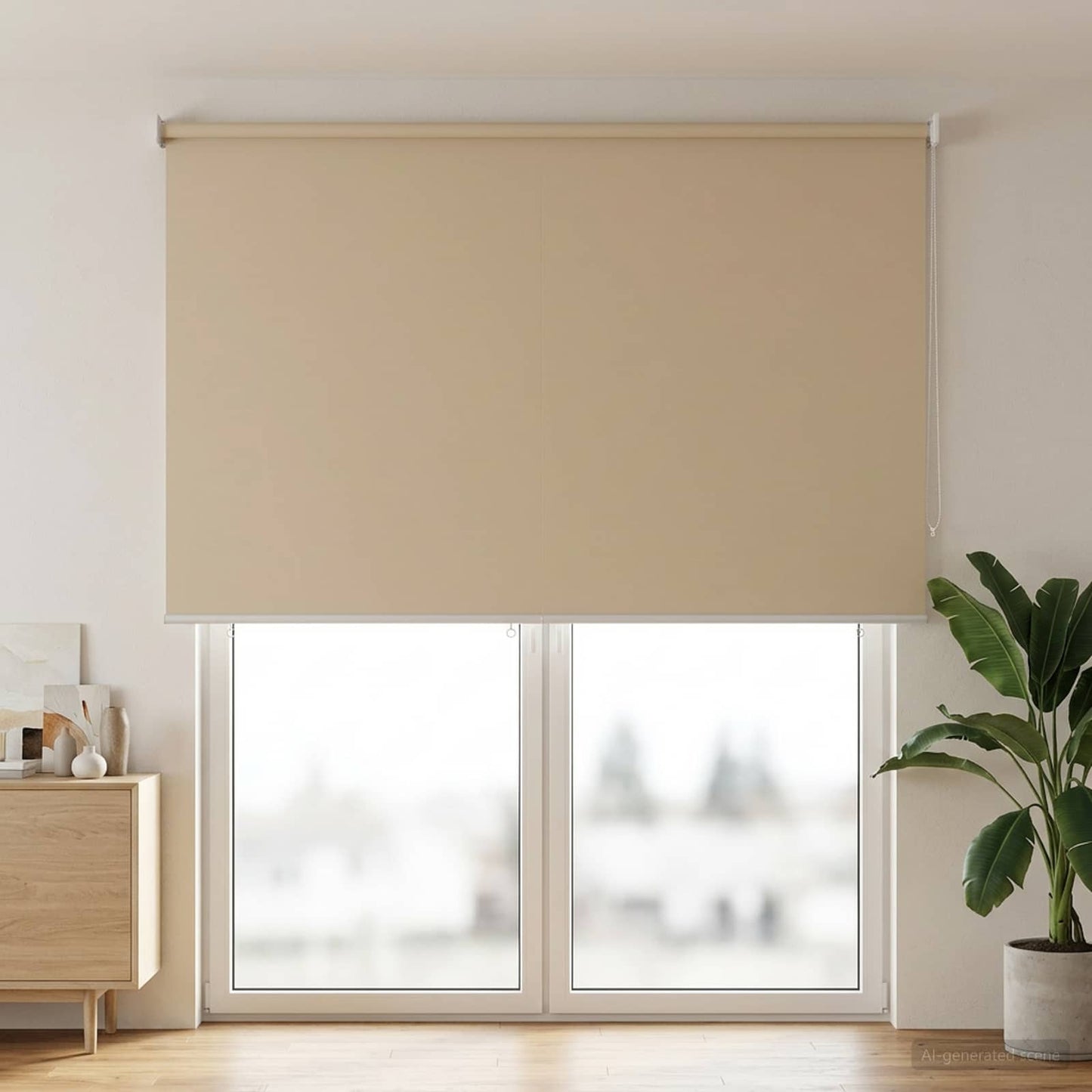 Roller Blind UV Protection Beige 180 x 230 cm Polyester