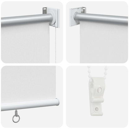 Outdoor Roller Blind UV Protection White 80 x 140 cm (W x H)