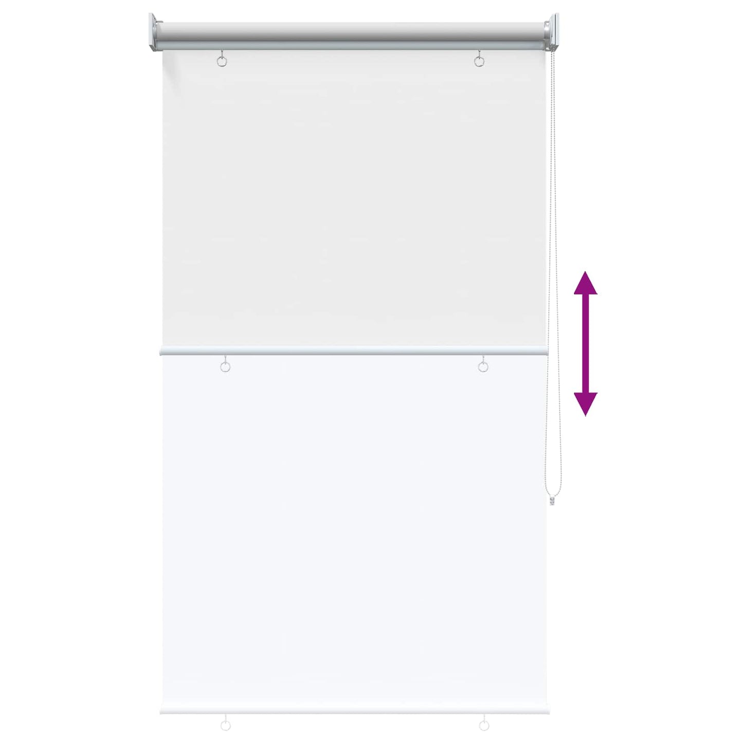 Outdoor Roller Blind UV Protection White 80 x 140 cm (W x H)