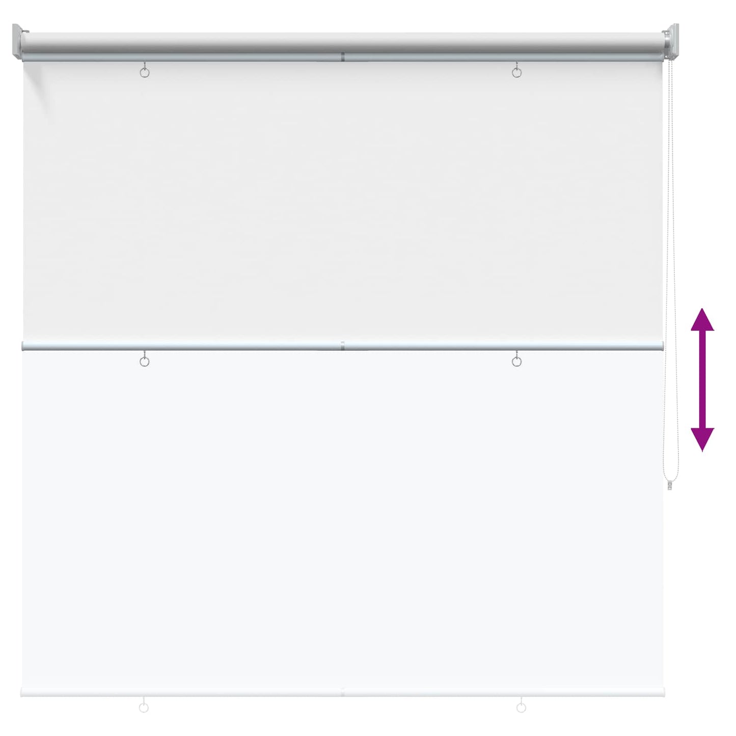 Outdoor Roller Blind UV Protection White 120 x 140 cm (W x H)
