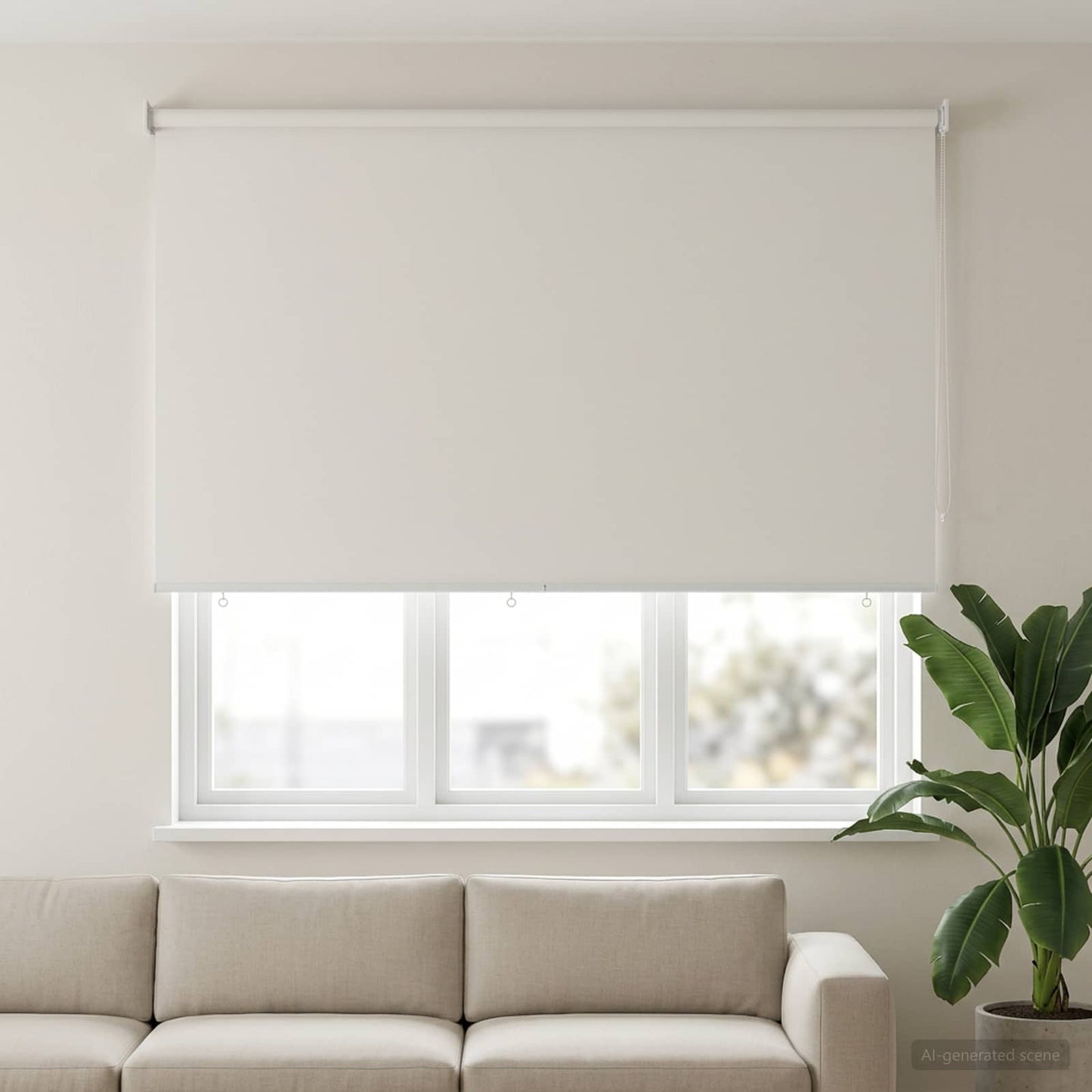 Roller Blind UV Protection White 160 x 140 cm Polyester