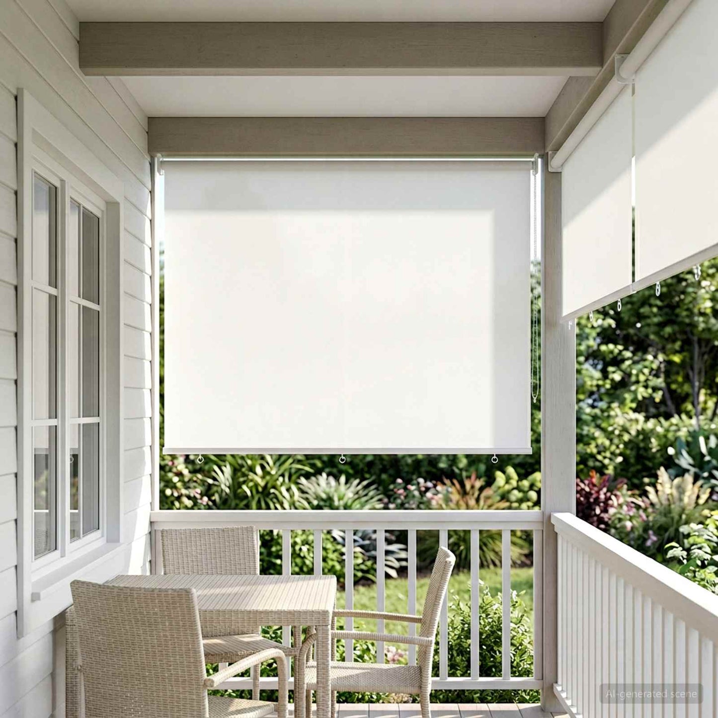 Roller Blind UV Protection White 180 x 140 cm Polyester