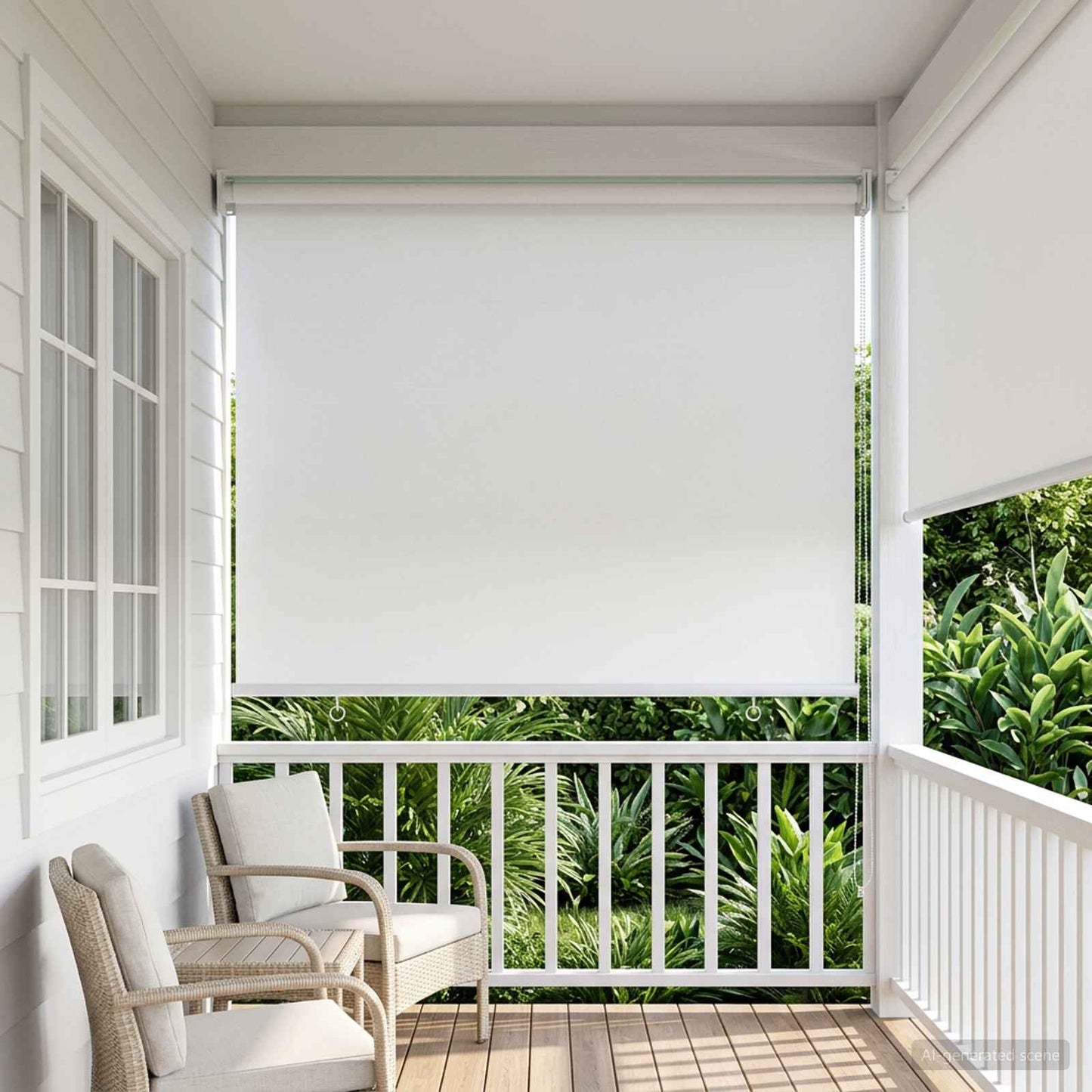 Roller Blind UV Protection White 60 x 230 cm Polyester
