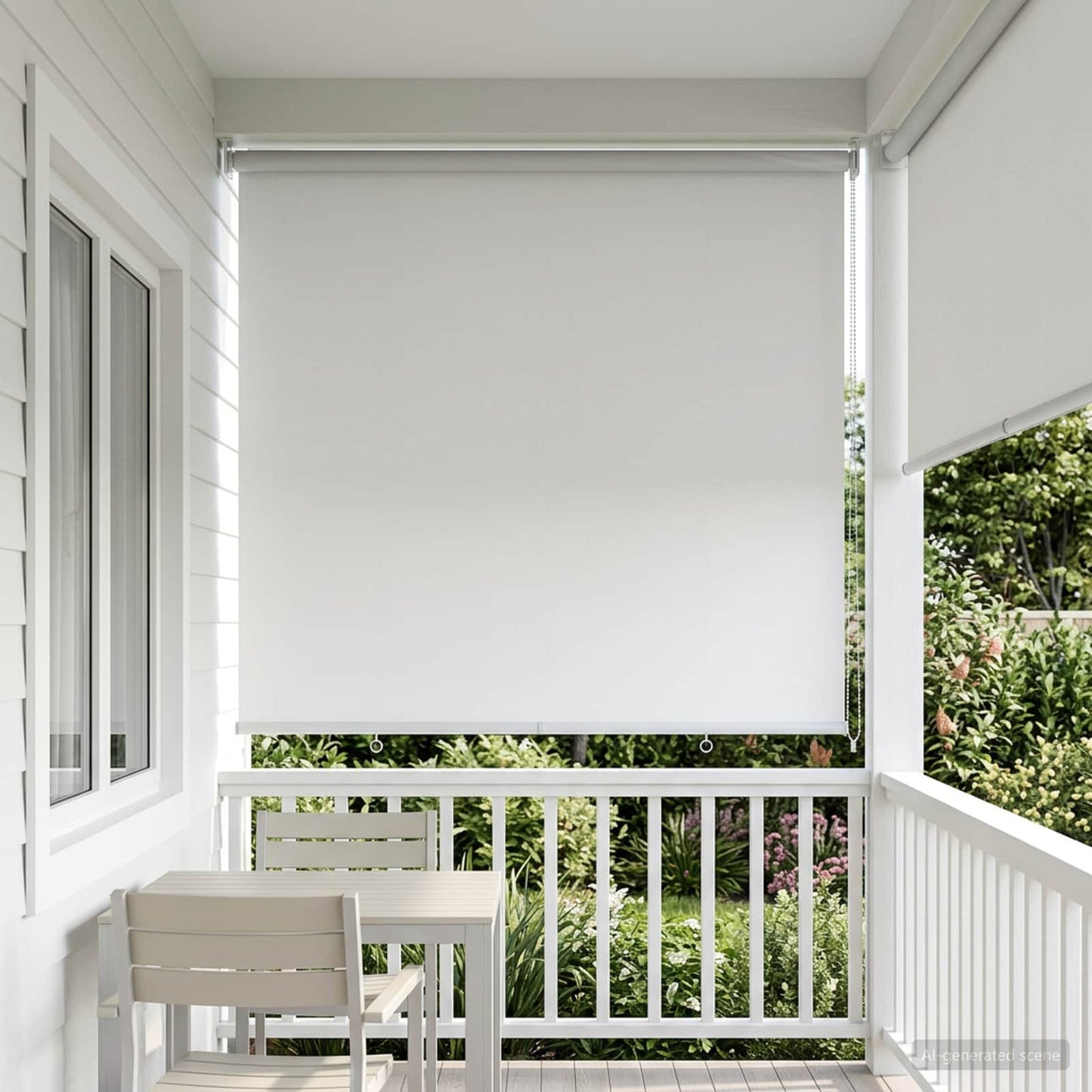 Roller Blind UV Protection White 100 x 230 cm Polyester