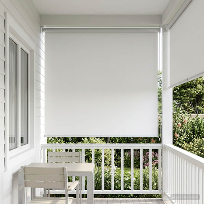 Roller Blind UV Protection White 140 x 230 cm Polyester