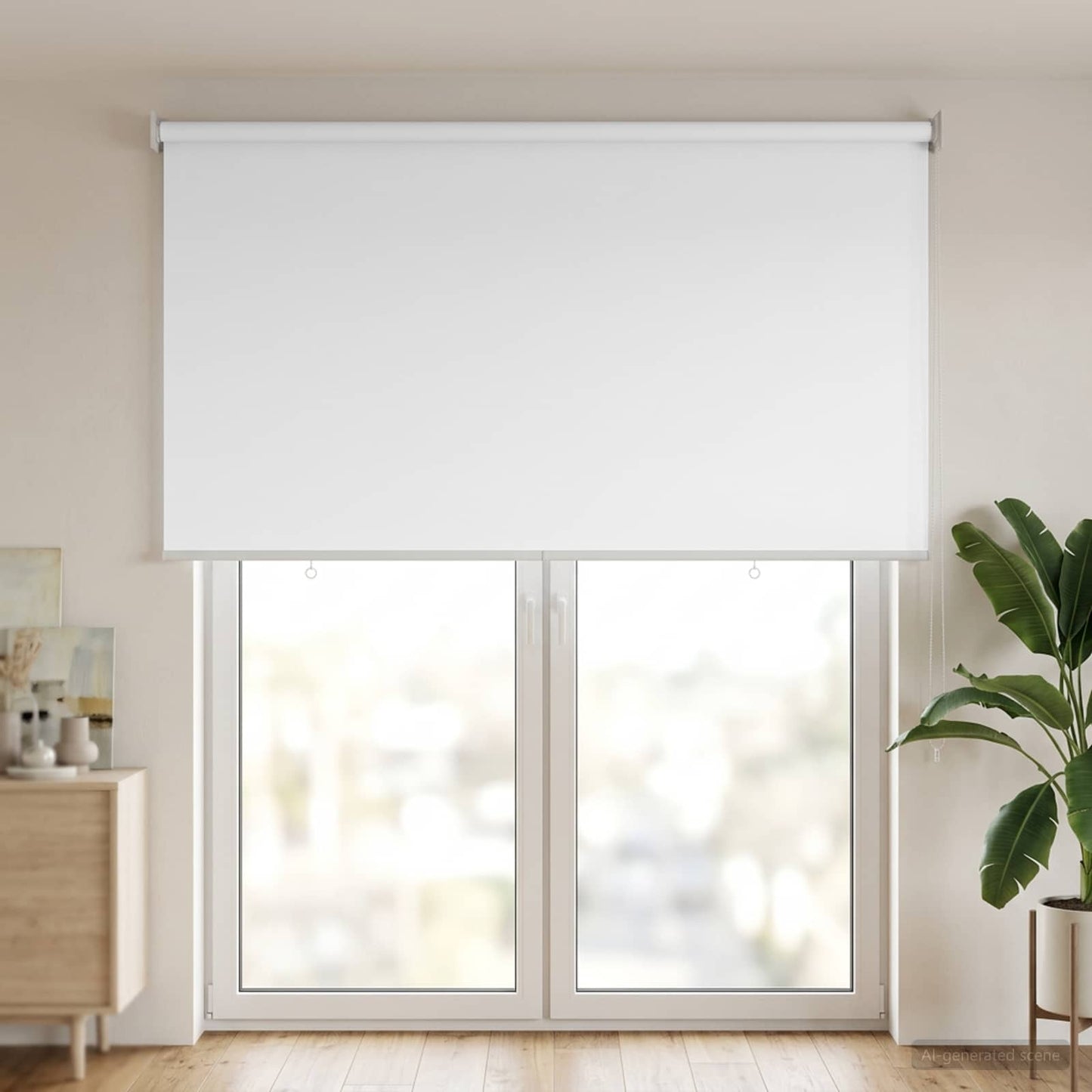 Roller Blind UV Protection White 140 x 230 cm Polyester