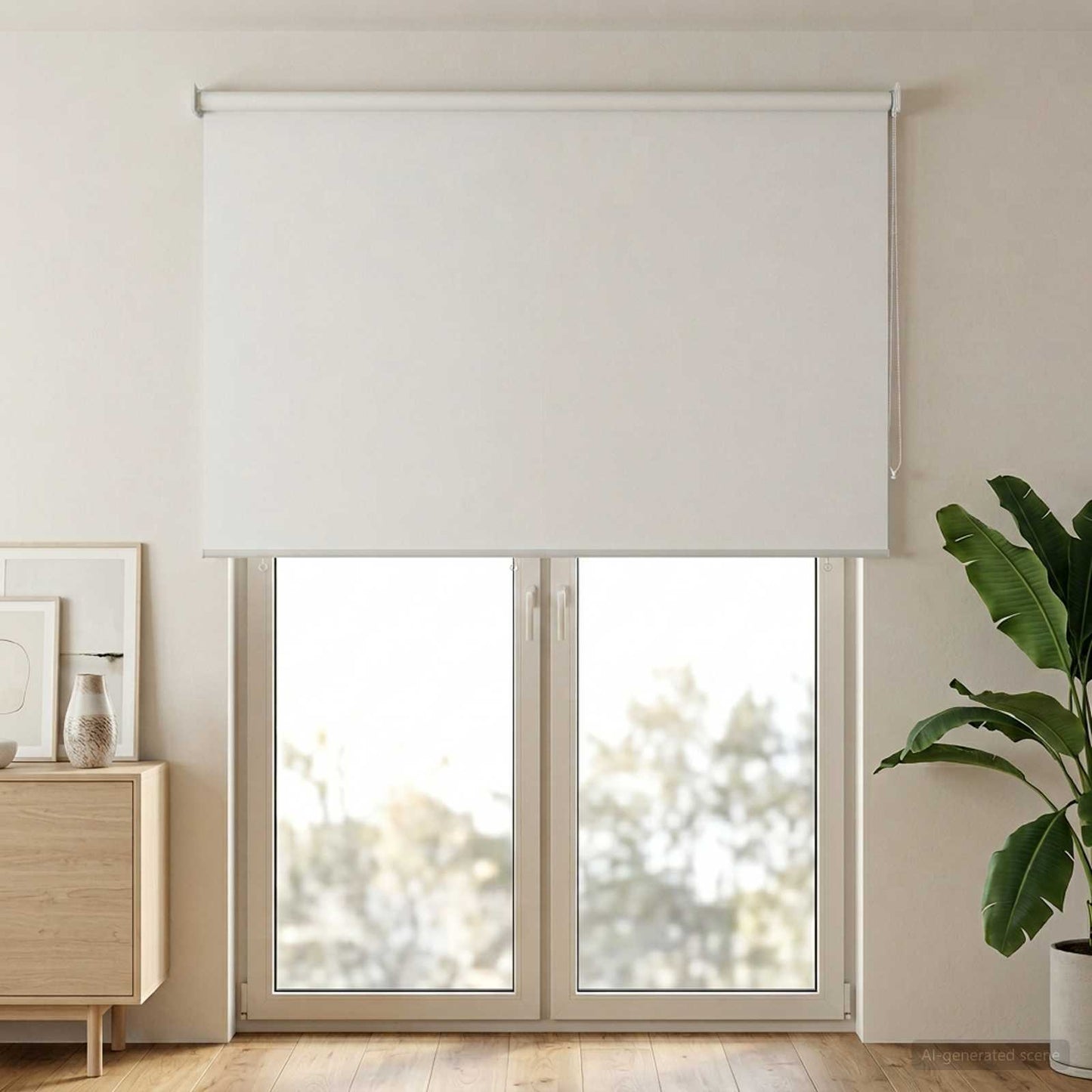 Roller Blind UV Protection White 180 x 230 cm Polyester