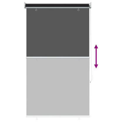 Outdoor Roller Blind UV Protection Black 100 x 140 cm (W x H)