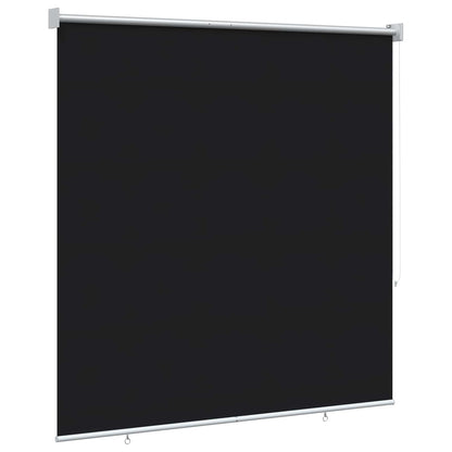 Outdoor Roller Blind UV Protection Black 120 x 140 cm (W x H)
