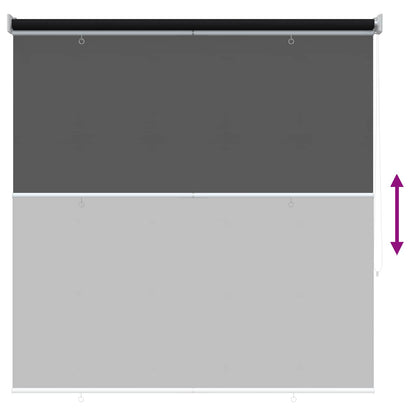 Outdoor Roller Blind UV Protection Black 120 x 140 cm (W x H)