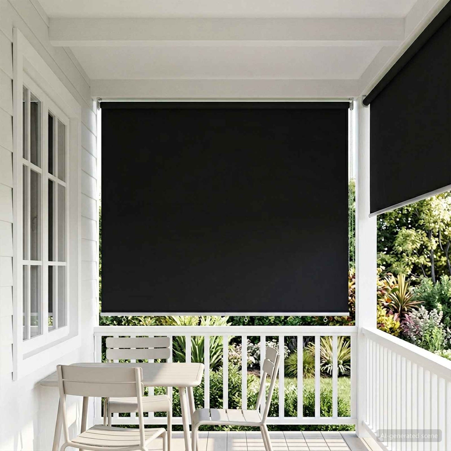 Roller Blind UV Protection Black 160 x 140 cm Polyester