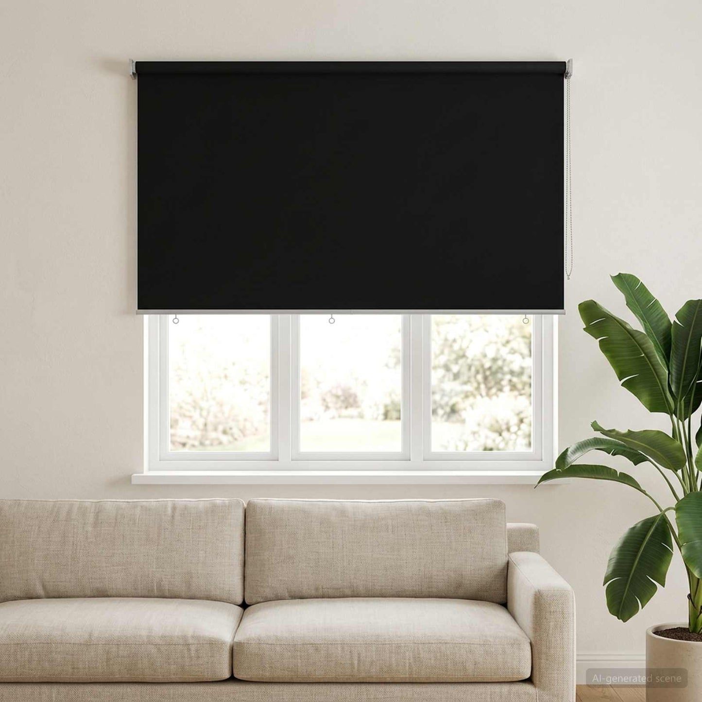 Roller Blind UV Protection Black 180 x 140 cm Polyester