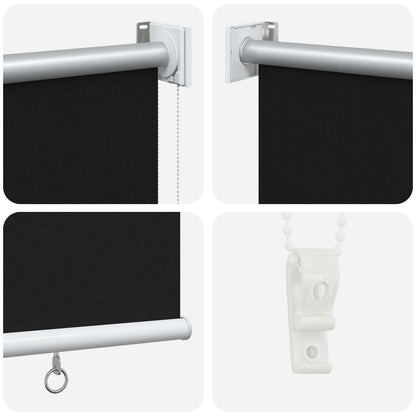 Outdoor Roller Blind UV Protection Black 60 x 230 cm (W x H)