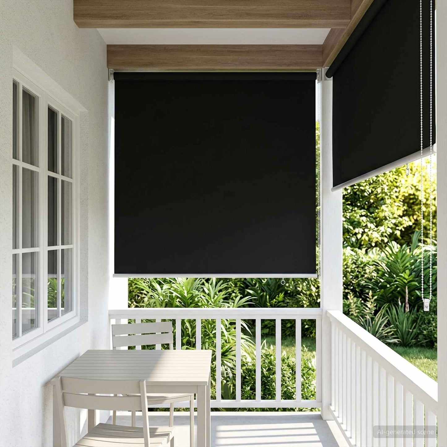 Roller Blind UV Protection Black 80 x 230 cm Polyester