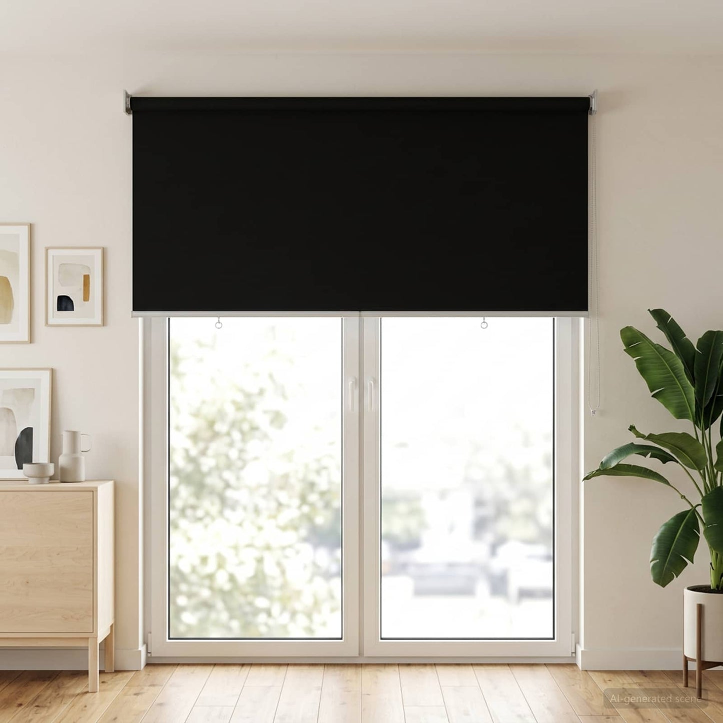 Roller Blind UV Protection Black 140 x 230 cm Polyester