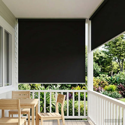 Roller Blind UV Protection Black 180 x 230 cm Polyester
